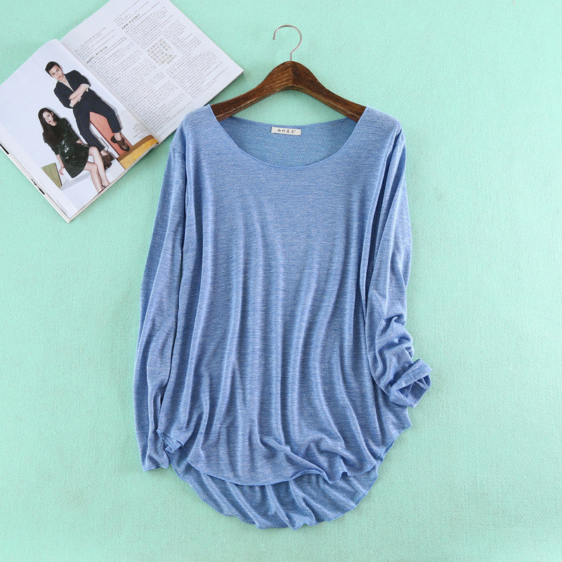 Online discount shop Australia - Fitness New Long Sleeve T Shirt Plus Size Loose Model Women T-shirt Cotton O-neck Slim Fashion Woman Clothes