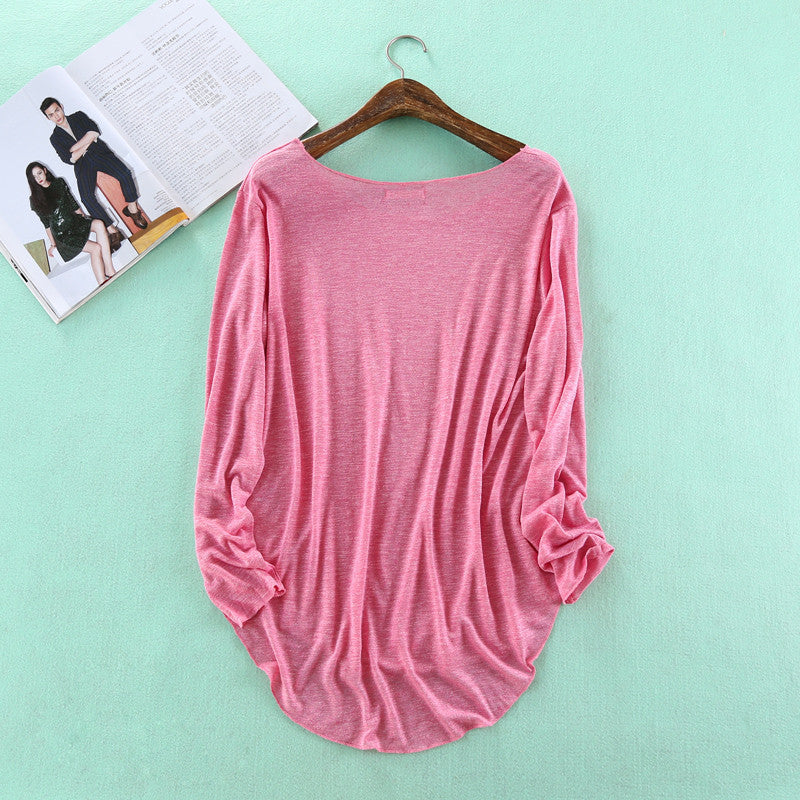 Online discount shop Australia - Fitness New Long Sleeve T Shirt Plus Size Loose Model Women T-shirt Cotton O-neck Slim Fashion Woman Clothes