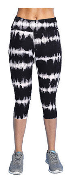 Online discount shop Australia - Floral Printing Capris Leggings Lady's Casual Stretched Pants Elastic Cropped Leggings RL156