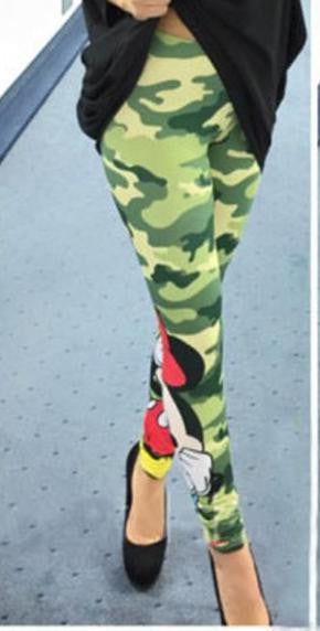 Online discount shop Australia - Fashion Women Leggings Print Camo Mouse Minie Cartoon Stretch Leggings Sexy Slim Elastic Fitness Leggings