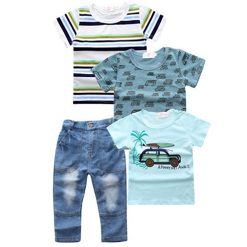 ST157 baby boy clothes fashion handsome boy set baby hot selling boy long sleeve shirt + outerwear + pants kids clothes retail - CelebritystyleFashion.com.au online clothing shop australia