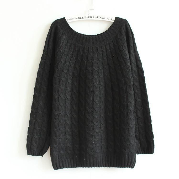Online discount shop Australia - 9 Colours Women Sweater Pullovers Fashion Casual Long Sleeve O-neck Twist Knitted