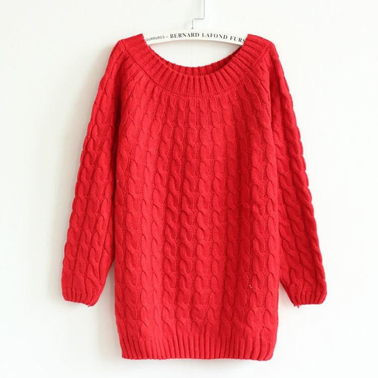 Online discount shop Australia - 9 Colours Women Sweater Pullovers Fashion Casual Long Sleeve O-neck Twist Knitted