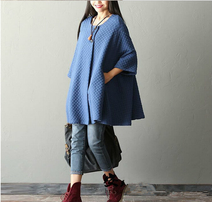 women's coat Korean version large size women bat sleeve cardigan windbreaker jacket EV636