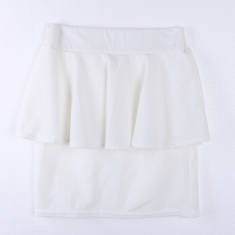 Online discount shop Australia - Hot Women Girl High Waist Peplum Frill Pencil Skirt Stretch Body-con Mini Skirts HL5
