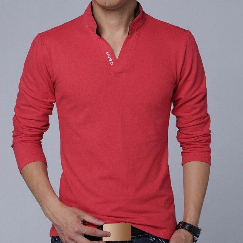 Polo Men Shirt Mens Long Sleeve Solid Shirts Polos Casual cotton Plus Brand Tops Tees