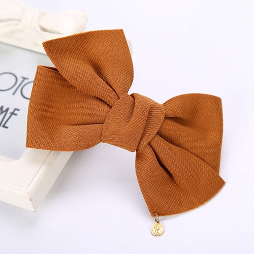 Online discount shop Australia - Big Solid Cloth Bows Hair Clips Hairpins Hair Accessories for Women Girl Wedding Hair Jewelry