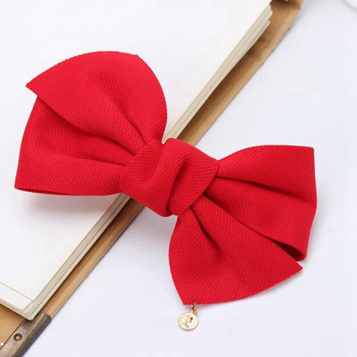Online discount shop Australia - Big Solid Cloth Bows Hair Clips Hairpins Hair Accessories for Women Girl Wedding Hair Jewelry