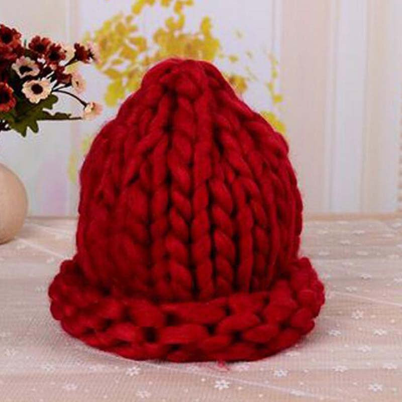 Women Winter Warm Hat Handmade Knitted Coarse Lines Cable Hats Knit Cap Candy Color Beanie Crochet Caps Women Accessories - CelebritystyleFashion.com.au online clothing shop australia