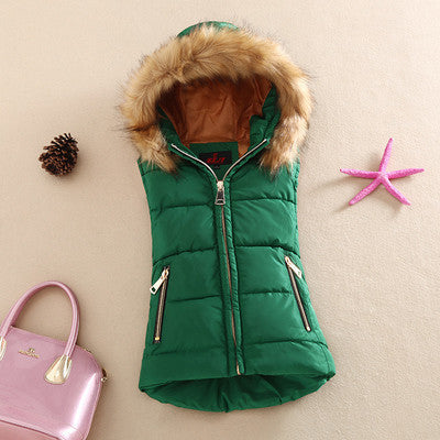Online discount shop Australia - and cotton vest with a hood patchwork cotton vest female reversible jacket women