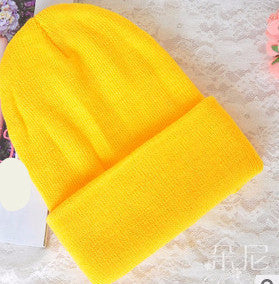 Online discount shop Australia - 28 Colors Fashion Knitted Neon Women Beanie Girls Casual Cap Women's Warm Hats Unisex