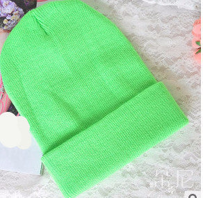 Online discount shop Australia - 28 Colors Fashion Knitted Neon Women Beanie Girls Casual Cap Women's Warm Hats Unisex