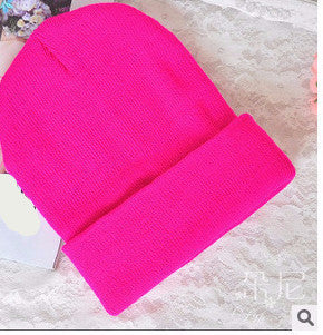 Online discount shop Australia - 28 Colors Fashion Knitted Neon Women Beanie Girls Casual Cap Women's Warm Hats Unisex