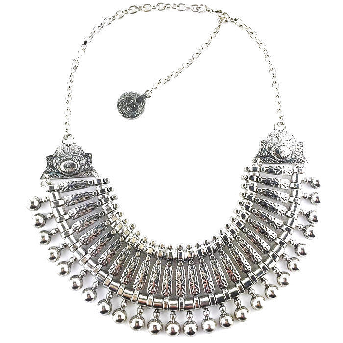 Online discount shop Australia - Collar Coin Necklace & Pendant Vintage Crystal Maxi Choker Statement Silver Collier female Big Fashion Women Jewellery