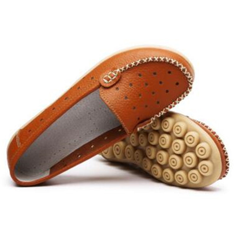 Online discount shop Australia - Genuine leather female models flats Peas shoes soft bottom