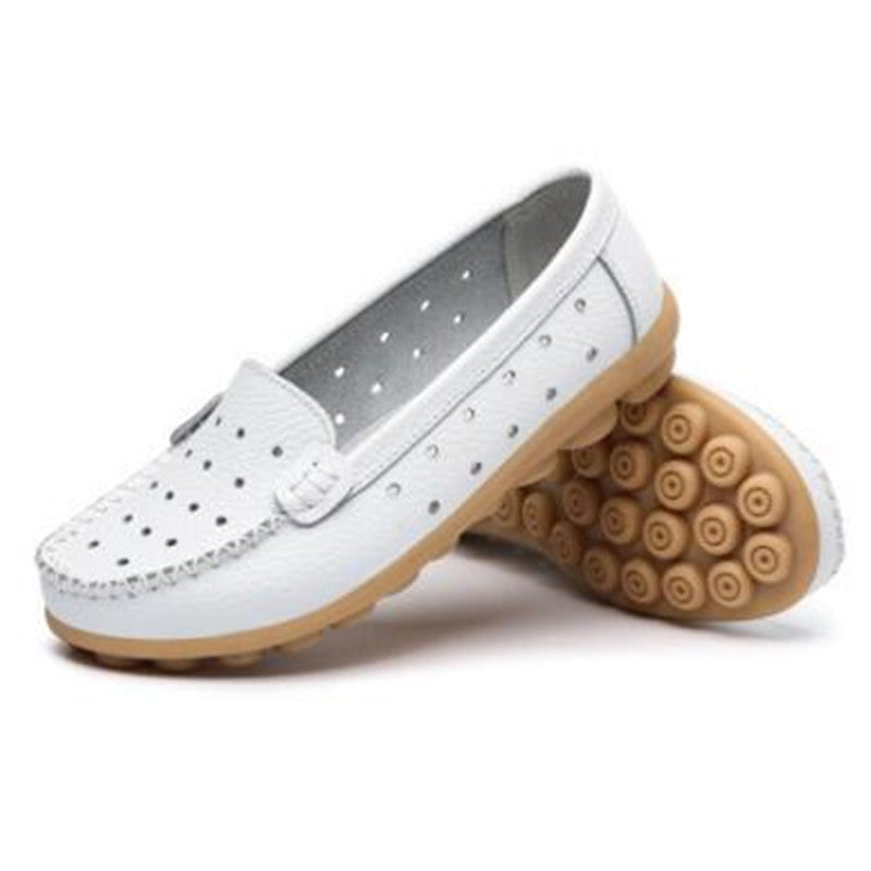 Online discount shop Australia - Genuine leather female models flats Peas shoes soft bottom