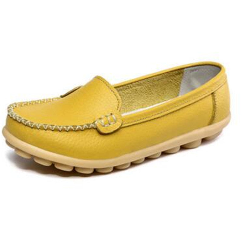 Online discount shop Australia - Genuine leather female models flats Peas shoes soft bottom
