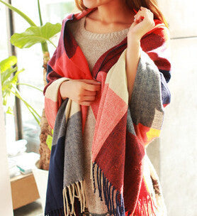 190*60CM Fashion Wool Winter Scarf Women Bandana Plaid Thick Cachecol Brand Shawls and Scarves for Women - CelebritystyleFashion.com.au online clothing shop australia