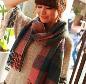 190*60CM Fashion Wool Winter Scarf Women Bandana Plaid Thick Cachecol Brand Shawls and Scarves for Women - CelebritystyleFashion.com.au online clothing shop australia