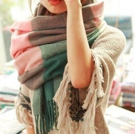 190*60CM Fashion Wool Winter Scarf Women Bandana Plaid Thick Cachecol Brand Shawls and Scarves for Women - CelebritystyleFashion.com.au online clothing shop australia