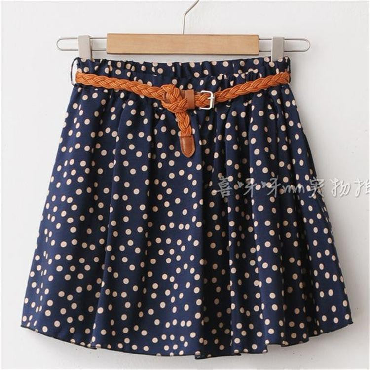 Women Skirt Casual Above Knee Mini Short Chiffon Skirt Interlining