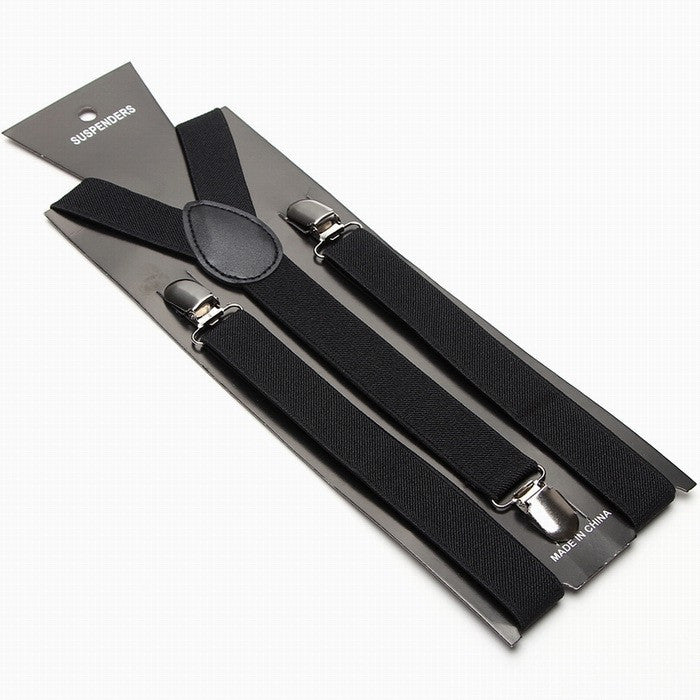 Fashion Women Men's Unisex Clip-on Braces Elastic Slim Suspender 1Inch Wide 36 colors Y-Back Suspenders Male Pants Jeans Braces - CelebritystyleFashion.com.au online clothing shop australia