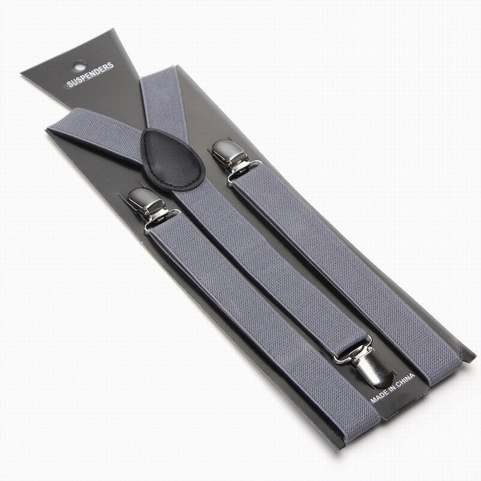 Fashion Women Men's Unisex Clip-on Braces Elastic Slim Suspender 1Inch Wide 36 colors Y-Back Suspenders Male Pants Jeans Braces - CelebritystyleFashion.com.au online clothing shop australia