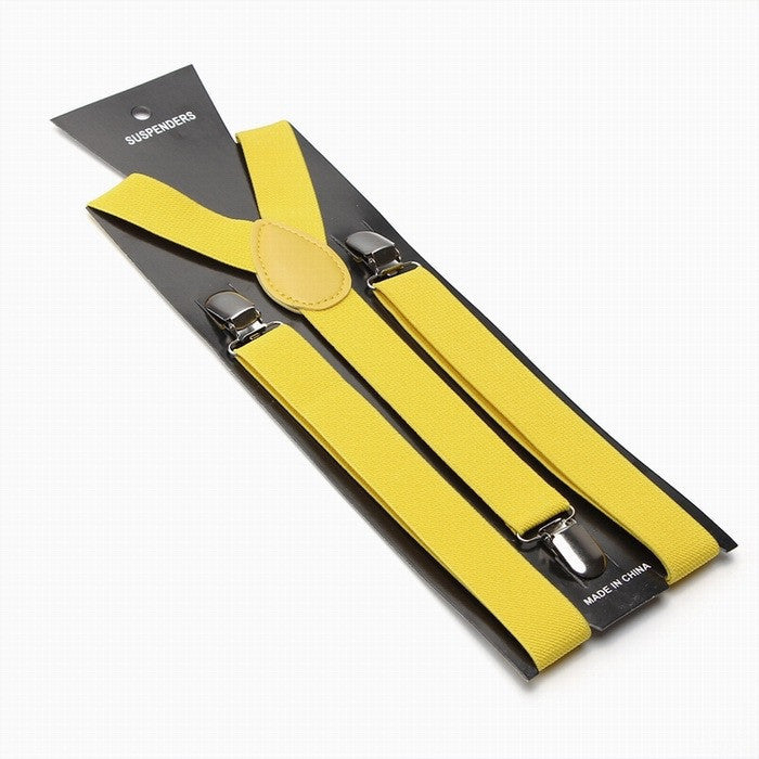 Fashion Women Men's Unisex Clip-on Braces Elastic Slim Suspender 1Inch Wide 36 colors Y-Back Suspenders Male Pants Jeans Braces - CelebritystyleFashion.com.au online clothing shop australia