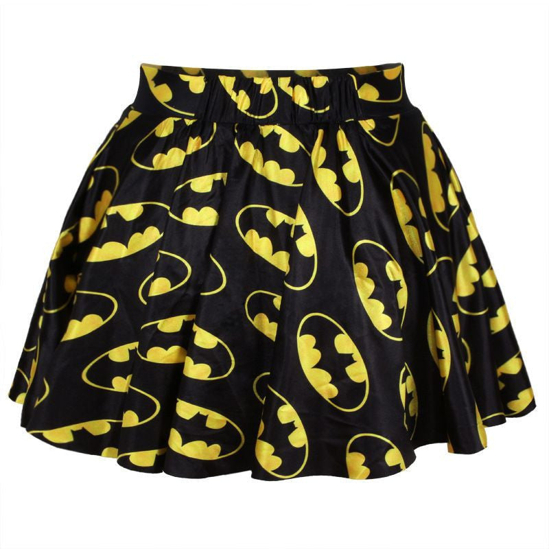 er Fashion Women's Clothing Casual High Waist emoji Print Skirt Female
