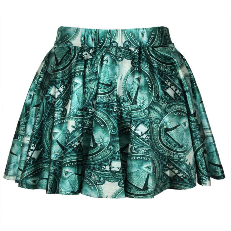 er Fashion Women's Clothing Casual High Waist emoji Print Skirt Female