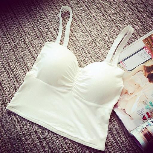 Fashion Women Strappy Tank Tops Bustier Bra Vest Crop Top Bralette Blouse NS341