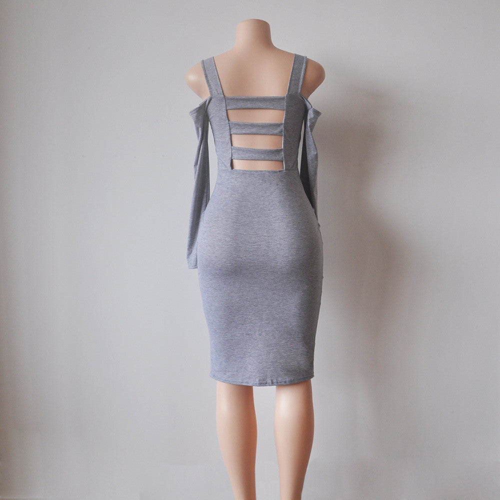 Online discount shop Australia - Elegant Autumn Dress Women Long Sleeve Backless Sexy Party Dresses Winter Black Bandage Bodycon Dress Vestidos de fiesta