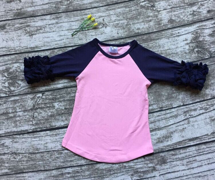 girls clothes o-neck baby girls kids icing ruffle raglan tops shirts girls casual tops fall Autumn top T-shirt - CelebritystyleFashion.com.au online clothing shop australia