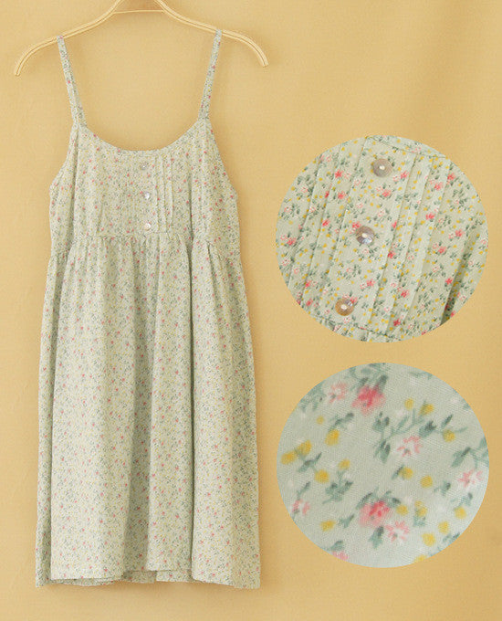 Online discount shop Australia - Fashion Summer Mori Girl Dress O Neck Sleeveless Print Floral Vestidos Women Sexy Beach Spaghetti Strap Dress