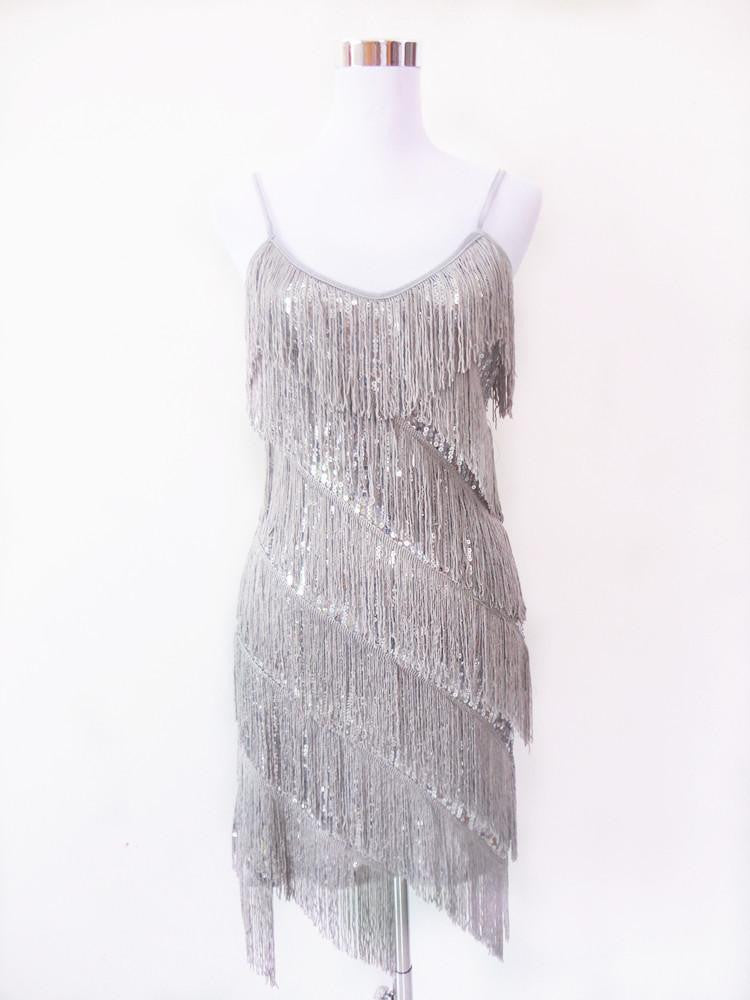 women stunning flapper fringe 1920s gold vintage great gatsby charleston sequin party latin dance dress plus size