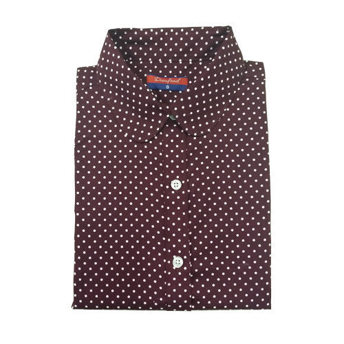 Online discount shop Australia - Brand New Cotton Women Shirts Long Sleeve Blouse Polka Dot Turn Down Collar Women Tops