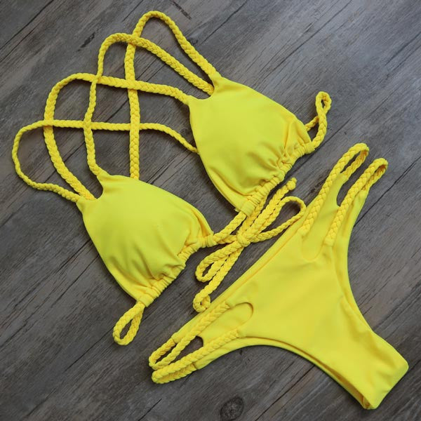 Swimwear Bandage Bikini Sexy Beach Swimwear Women Swimsuit Bathing Suit Brazilian Bikini Set maillot de bain Biquini - CelebritystyleFashion.com.au online clothing shop australia