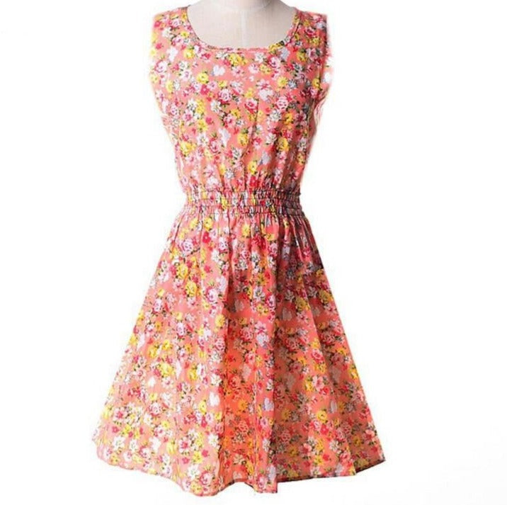 Summer Style Dress Women Dresses Check Lattice Pattern Chiffon Sleeveless Plus Size XXL Black White IDJG001#12