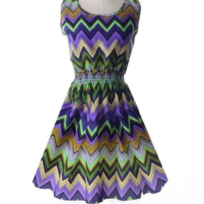 Summer Style Dress Women Dresses Check Lattice Pattern Chiffon Sleeveless Plus Size XXL Black White IDJG001#12