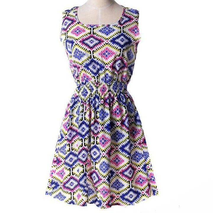 Summer Style Dress Women Dresses Check Lattice Pattern Chiffon Sleeveless Plus Size XXL Black White IDJG001#12