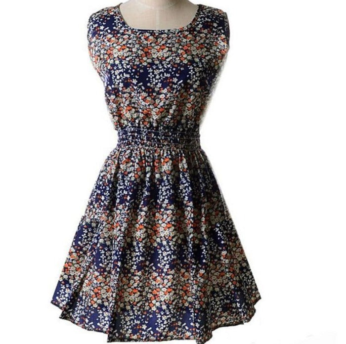 Summer Style Dress Women Dresses Check Lattice Pattern Chiffon Sleeveless Plus Size XXL Black White IDJG001#12