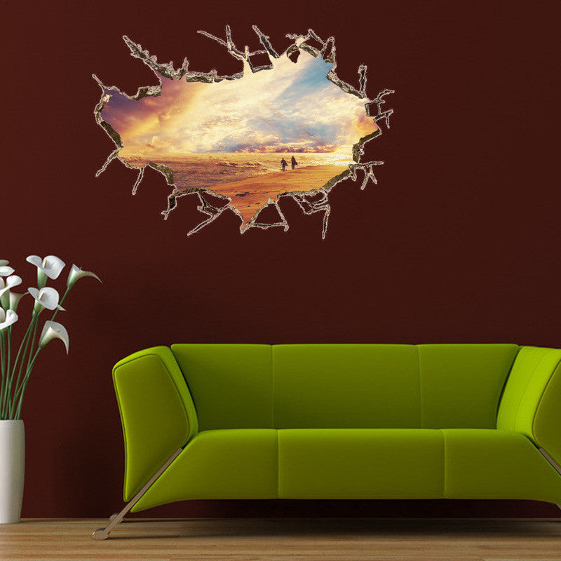 Online discount shop Australia - 3D sticker Wall Sticker 50*70CM landscape blue sky White Cloud poster quarto Bedroom wall decals stickers