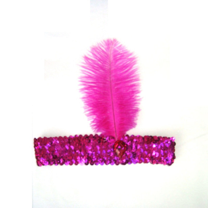 Online discount shop Australia - Feather Headband 1920's Flapper Sequin Headpiece Costume Head Band Party Favor