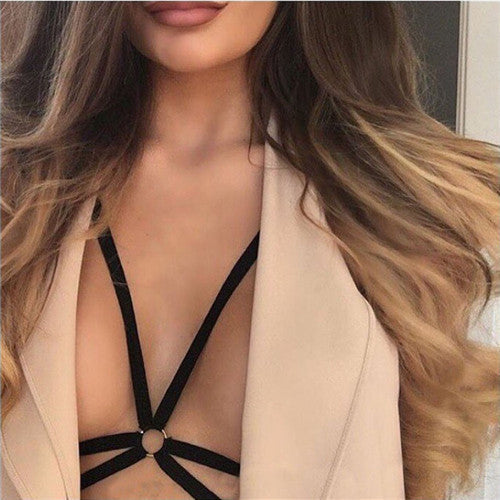Women Harness Cage Bra Exotic Apparel Gothic Harajuku Lingerie Cosplay Bondage Harness Prom Dresses Harness Bra