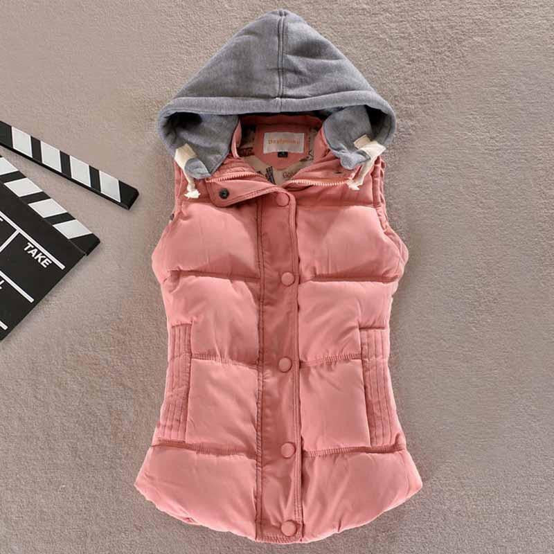 Women Vest Female Outwear Sleeveless Jacket Down Cotton Warm Women Waistcoat Plus Size Casual Vest YL0375c