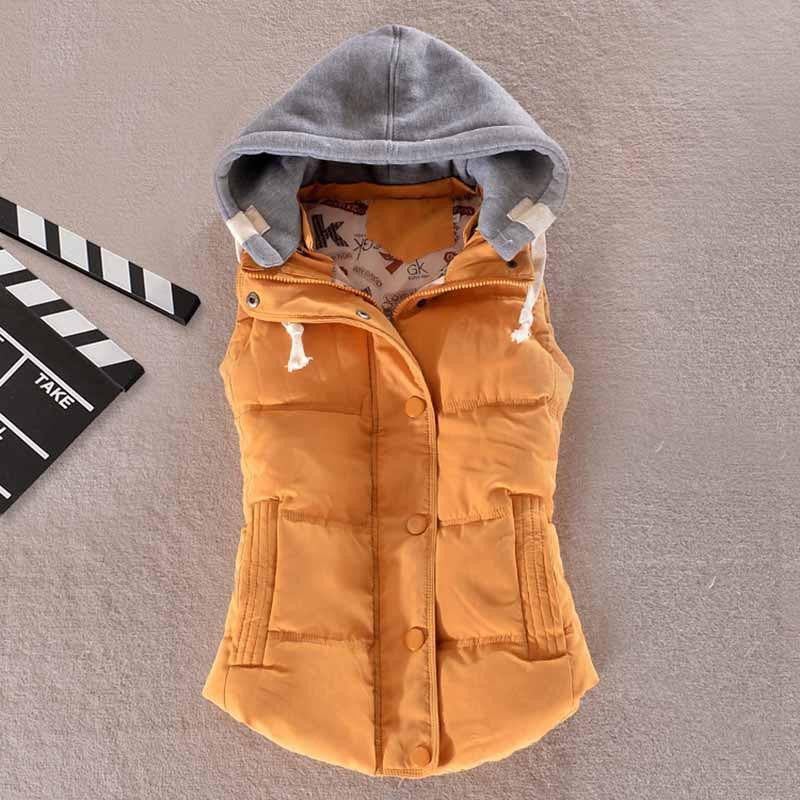 Women Vest Female Outwear Sleeveless Jacket Down Cotton Warm Women Waistcoat Plus Size Casual Vest YL0375c