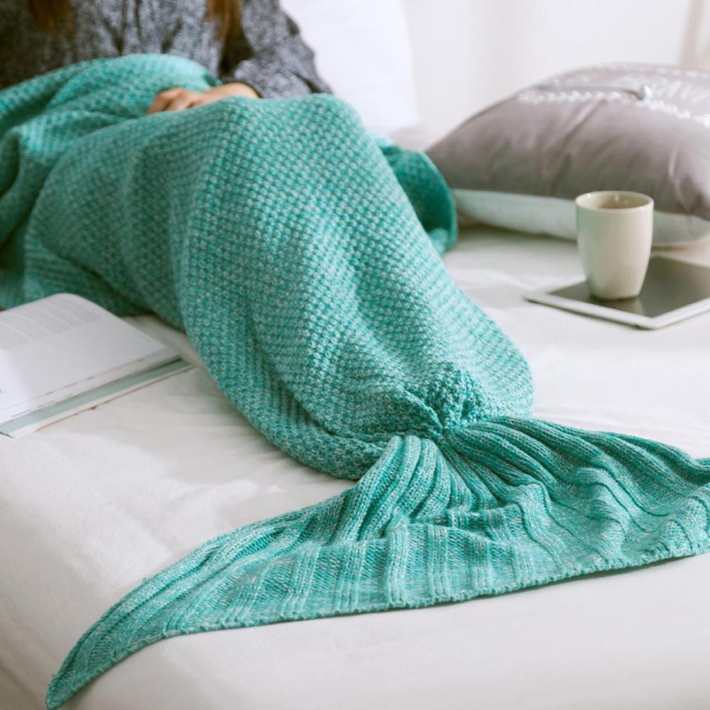 Yarn Knitted Handmade Crochet Kids Throw Bed Wrap Super Soft Sleeping Bed 3 Sizes 1PCS/Lot