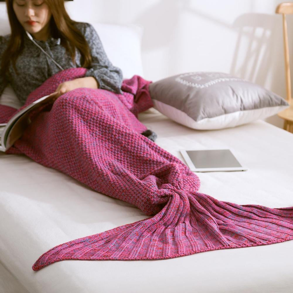 Yarn Knitted Handmade Crochet Kids Throw Bed Wrap Super Soft Sleeping Bed 3 Sizes 1PCS/Lot