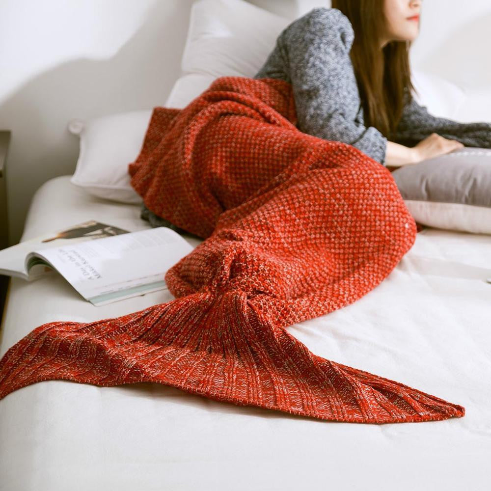 Yarn Knitted Handmade Crochet Kids Throw Bed Wrap Super Soft Sleeping Bed 3 Sizes 1PCS/Lot