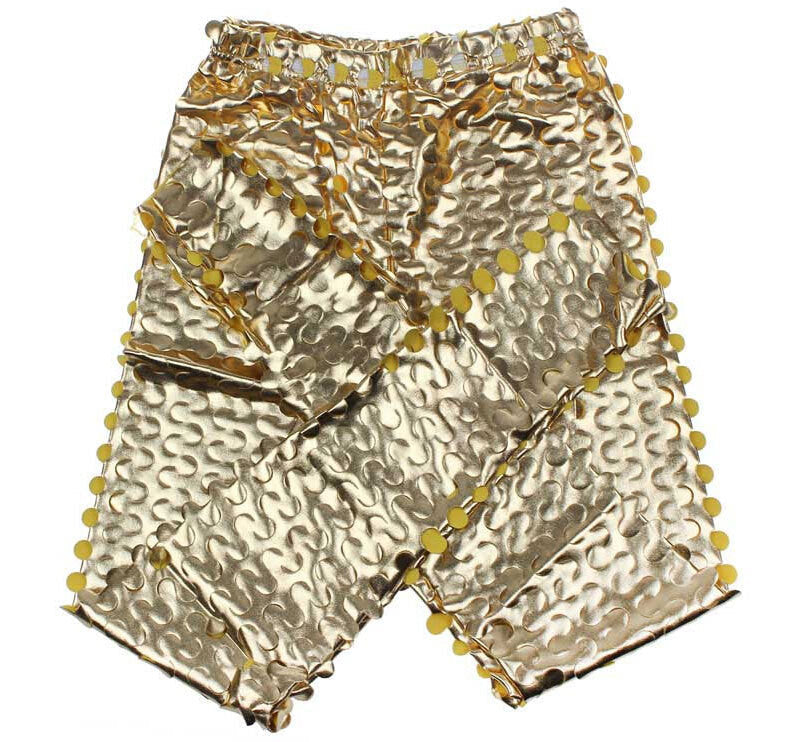 Fashion Women's Gothic Punk Rock Metal Bright Pierced Scales Hole Ripped PU Leather Elastic Leggings Stretch Pants